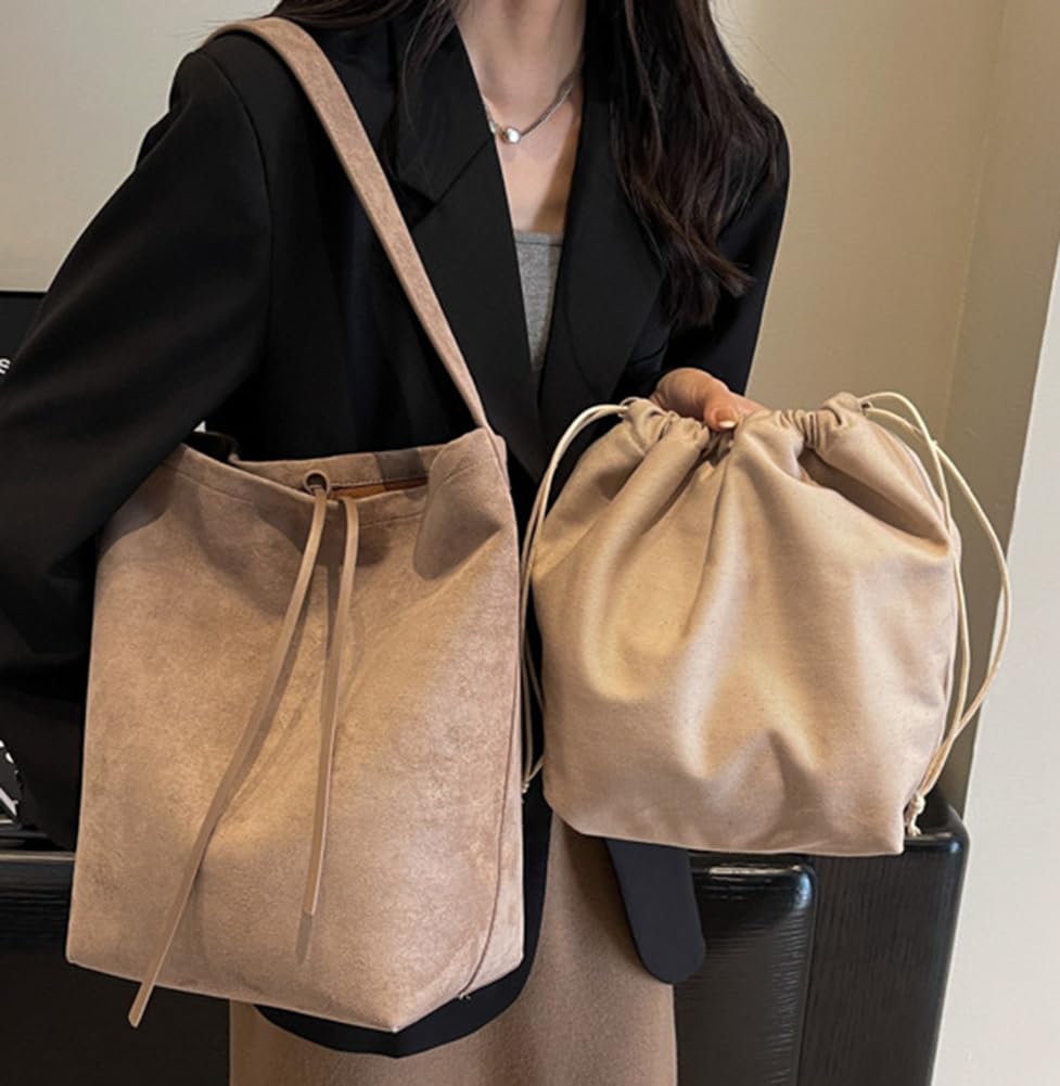 Bolsos Hobo para mujer – Bolsos de cuero vegano y gamuza – Estilo Hobo, cubo y bolso