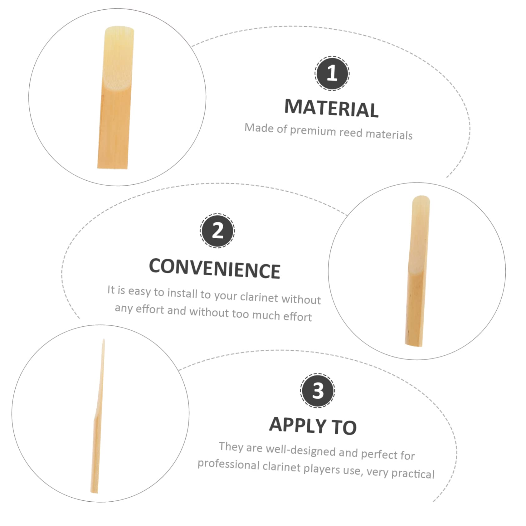 TOYANDONA 30pezzi Ance Per Clarinetto Resistente e Facile Da Installare Accessori Per Musicisti e Insegnanti Di Musica Hardness Per Clarinetto Sib e Strumenti Fiato