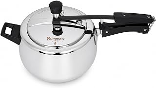 Mumma's LIFE Cooker 5 Litres Stainless Steel | Heavy-Duty Silver Pressure Cooker with Inner Lid | Cool-Touch Handles | ISI Price In India