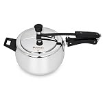 Mumma’s LIFE Cooker 3 ltr | Heavy-Duty Silver Pressure Cooker with Inner Lid | Cool-Touch Handles | ISI Certified Lock System | Induction & Gas Stove Compatible