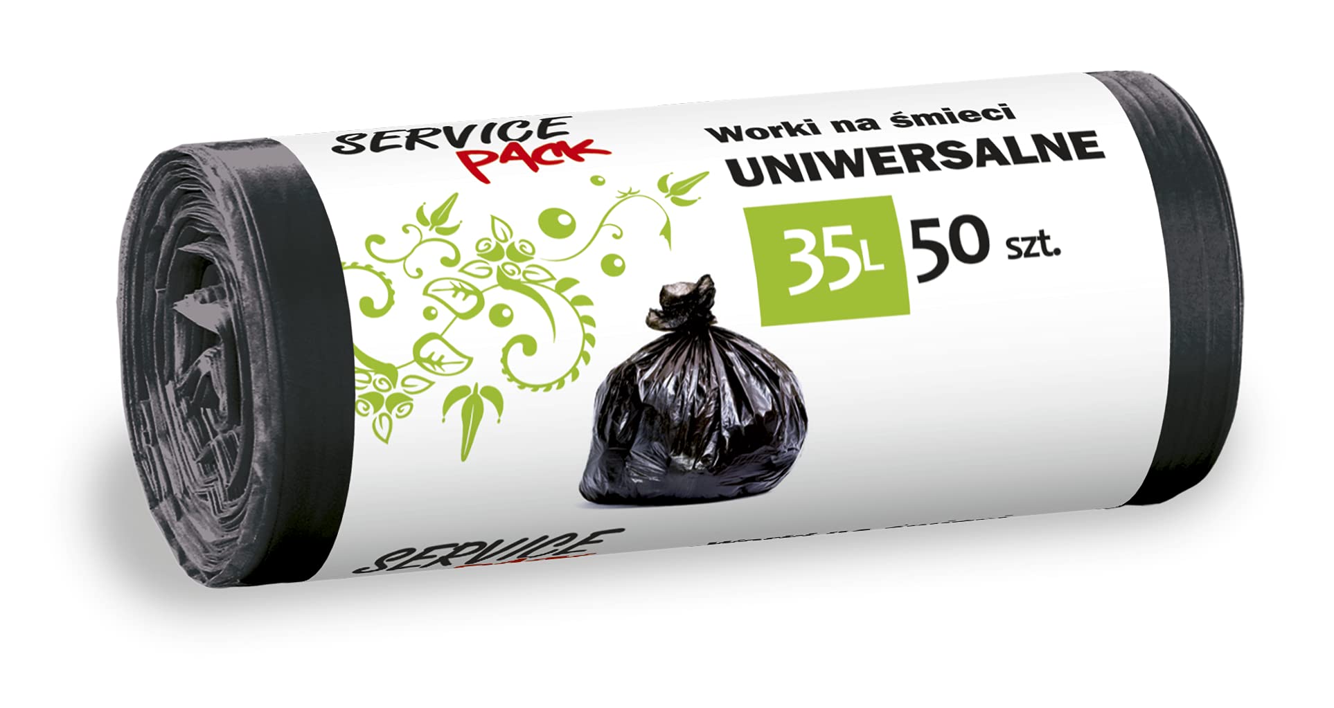 Stella Bin Liners 35 | Pack of 50 | Rubbish Bags for Household Waste Office Made of HDLD Colour: Black