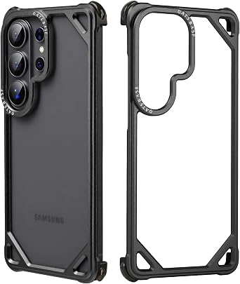 for Samsung Galaxy S26 Ultra Bumper Case,Aluminum Thin Slim No Back Design Phone Cases Compatible with MagSafe,Metal Frameless 4 Corner Airbags Shockproof Protective S 26 Ultra CoverBlack