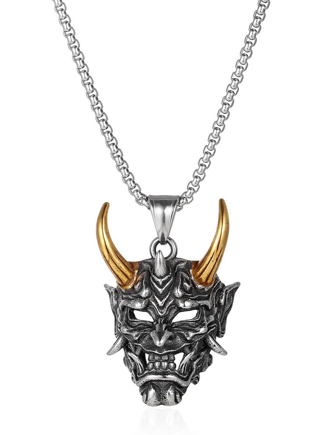 Buy RVM Jewels Jewellery Silver Stainless Steel Devil Demon Gold