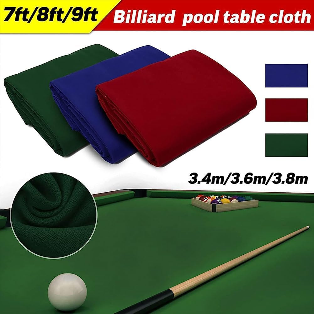 Nappe de billard professionnelle en feutre pour table de billard, convient aux tables standard de 7 pieds/8 pieds/9 pieds, nappe de jeu de sport avec 6 enveloppes latérales, nappe de jeu 7FT black