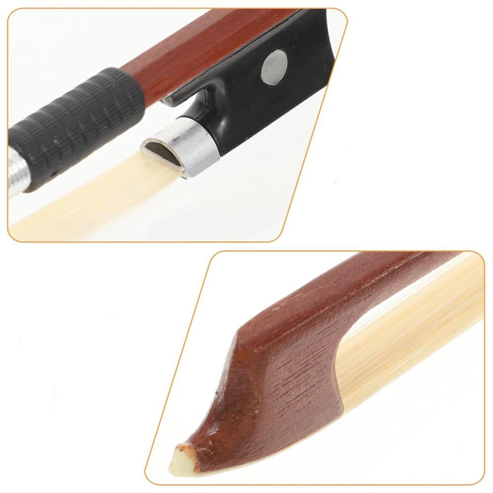 Arco Per Pratica Del Violino I principianti si esercitano a suonare l'arco per violino con l'arco per capelli a coda di cavallo Accessori per violino in crine Parti di strumenti musicali