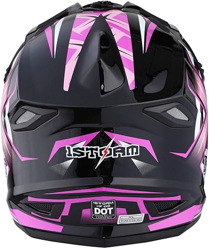 Miniatura 4 de 1Storm - Casco de motocross para adulto de BMX, MX, ATV Dirt Bike HF801, L