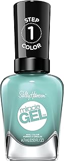 Miracle Gel Salon Quality Nail Polish | Gel-Like Formula, Two-Step System, No UV Light Needed, Long Lasting | Opaque, Glossy | 709 Mintage | Teal Green Nail Polish