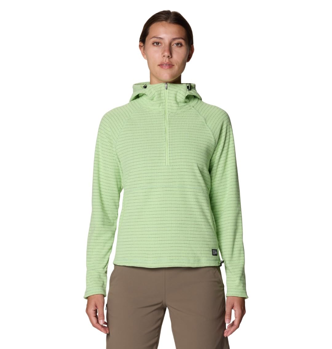 Mountain Hardwear Women's Summit Grid Half Zip Hoody, Frozen In Lime, Medium