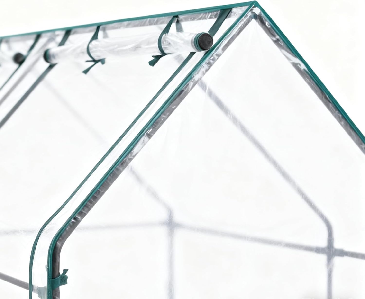 小さな温室 - 温室成長トンネル |植物苗床発芽、ジッパードア付き小型テント、屋内屋外ガーデンパティオファーム野菜果物苗用ロールアッ