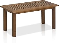Vista 1 de Furinno FG16504 Tioman - Mesa de café de patio de madera dura al aire libre con aceite de teca, 1 nivel, marrón
