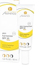 AESTHETICO Skin Harmonizer SPF 50, 30 ml - Tinted Day Cream with High UV Protection, Conceals Redness, Anti-Inflammatory, Ideal for Acne and Rosacea, Makeup Replacement