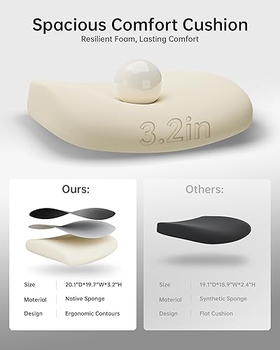 Miniatura 6 de Silla de oficina, silla de escritorio ergonómica de piel sintética con soporte lumbar ajustable y reposabrazos abatible, silla de computadora de