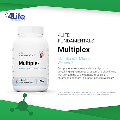 Miniatura 3 de 4Life Multiplex, 21 vitaminas y minerales esenciales, apoya la salud y el sistema inmunológico con vitaminas A, B, C, zinc, biotina y más - 60