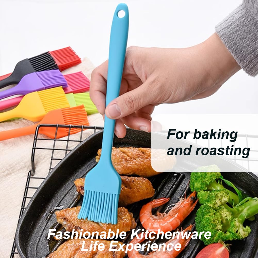 Pennello Cucina Pennelli Silicone, Spazzola per Barbecue, Spazzola da Forno in Silicone, Spazzola per Cottura BBQ, per Grigliare, Cuocere, Cucinare, Pasticceria