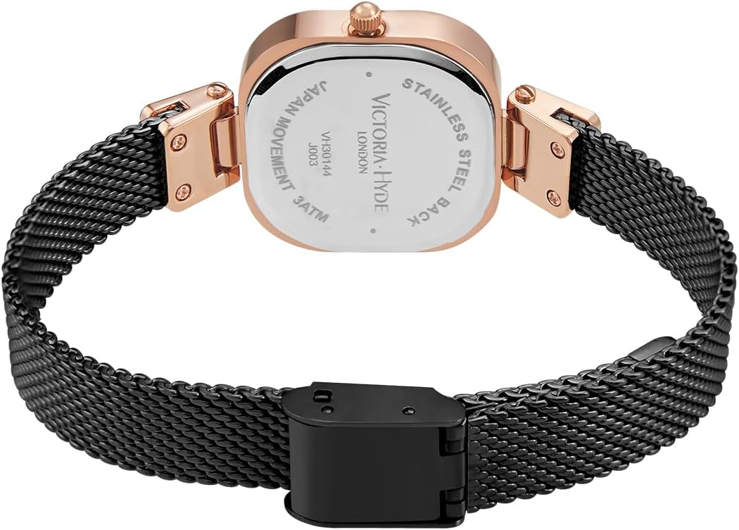 VICTORIA HYDE Dainty Women's Watch, Rectangle Watches for Women, Elegant Women's Wrist Watch, Ladies Watch with Stainless Steel Bracelet or Leather Band - Image 3
