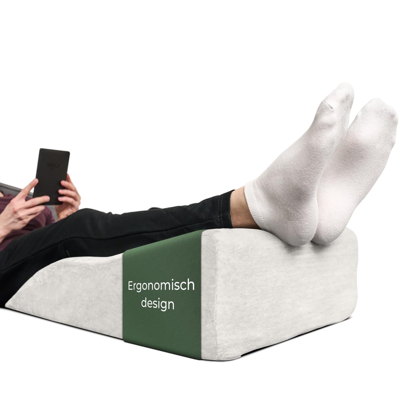 Leikurvo venenkussen beenverhogingskussen, opblaasbaar wigkussen voor het slapen, voetsteunkussen, beenverhogingskussen beensteunkussen met tas en pomp, wasbaar beenkussen kniekussen (grijs Leikurvo venenkussen beenverhogingskussen, opblaasbaar wigkussen voor het slapen, voetsteunkussen, beenverhogingskussen beensteunkussen met tas en pomp, wasbaar beenkussen kniekussen (grijs