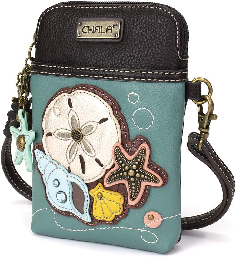 CHALA Ocean Collection Cell Phone Crossbody Purse-Women PU Leather/Canvas Multicolor Handbag with Adjustable Strap - Image 2