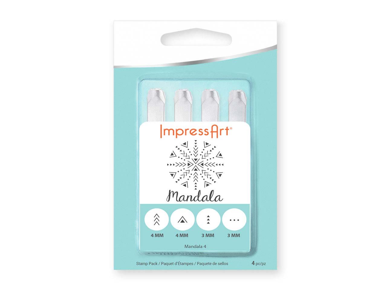 ImpressArt - Design Stamp, Mandala Pack, Series 4, 4pc