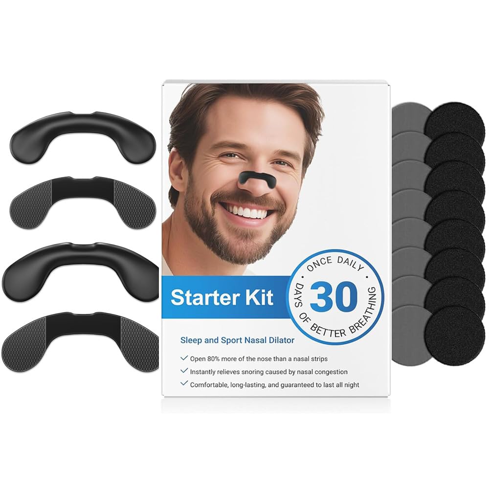 Photo 1 of 2026 Breathing Nasal Strip Starter Kit (30 Count, Black), Boost Oxygen Uptake, Reduce Snoring, Improve Sleep Quality, Sweat Resistant, Safe Nasal Strips Extra Strength Snoring Solution
