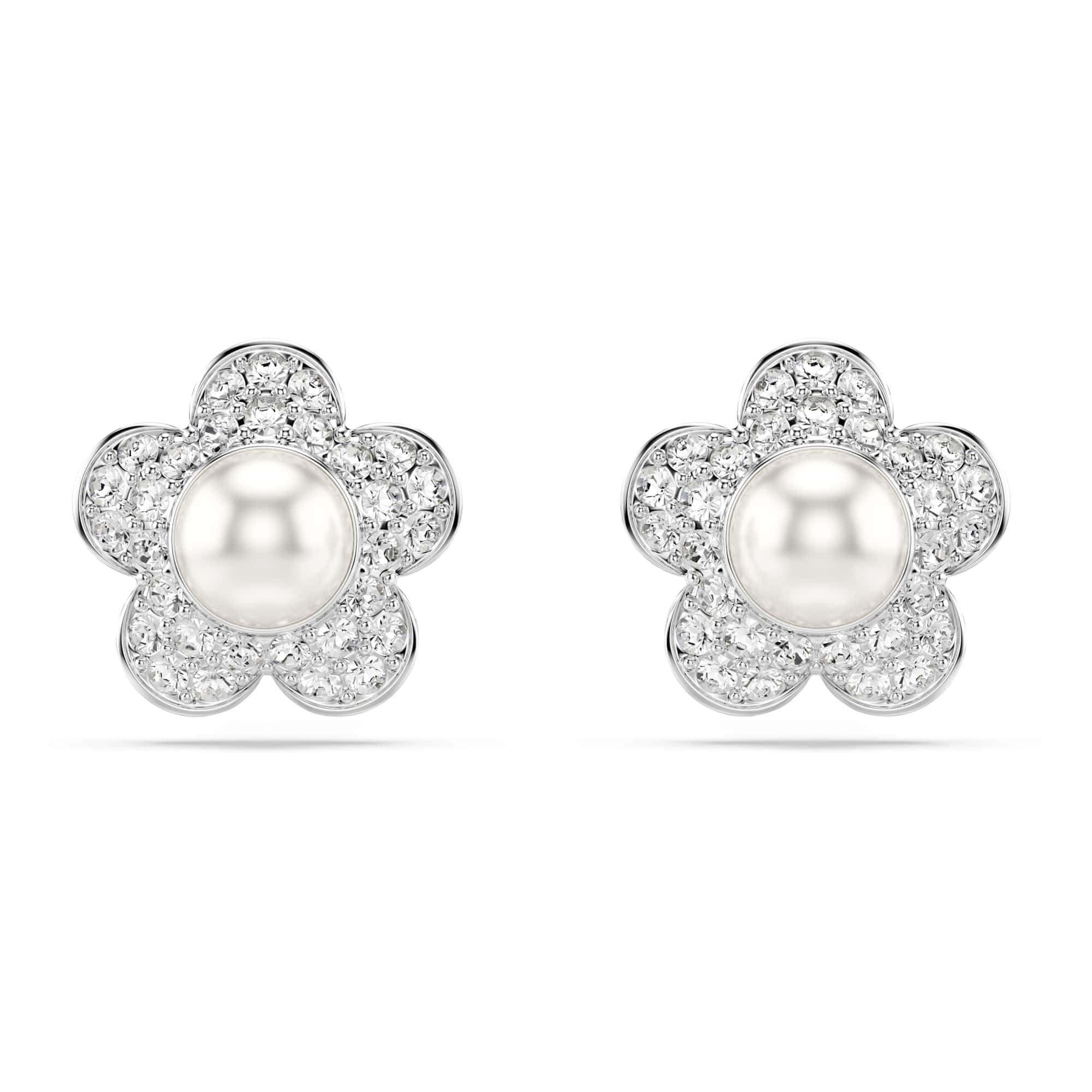 Swarovski Ariana Grande x Swarovski Crystal Pearl Flower Stud Earrings