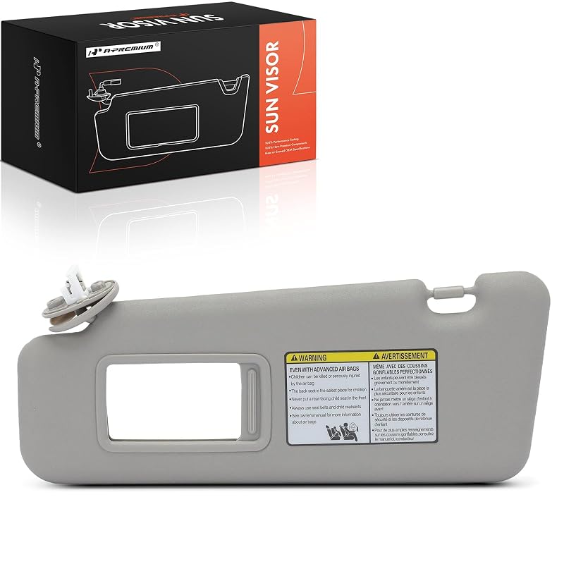 Para-sol esquerdo do motorista A-Premium para Toyota Highlander 2008 a 2013, cinza