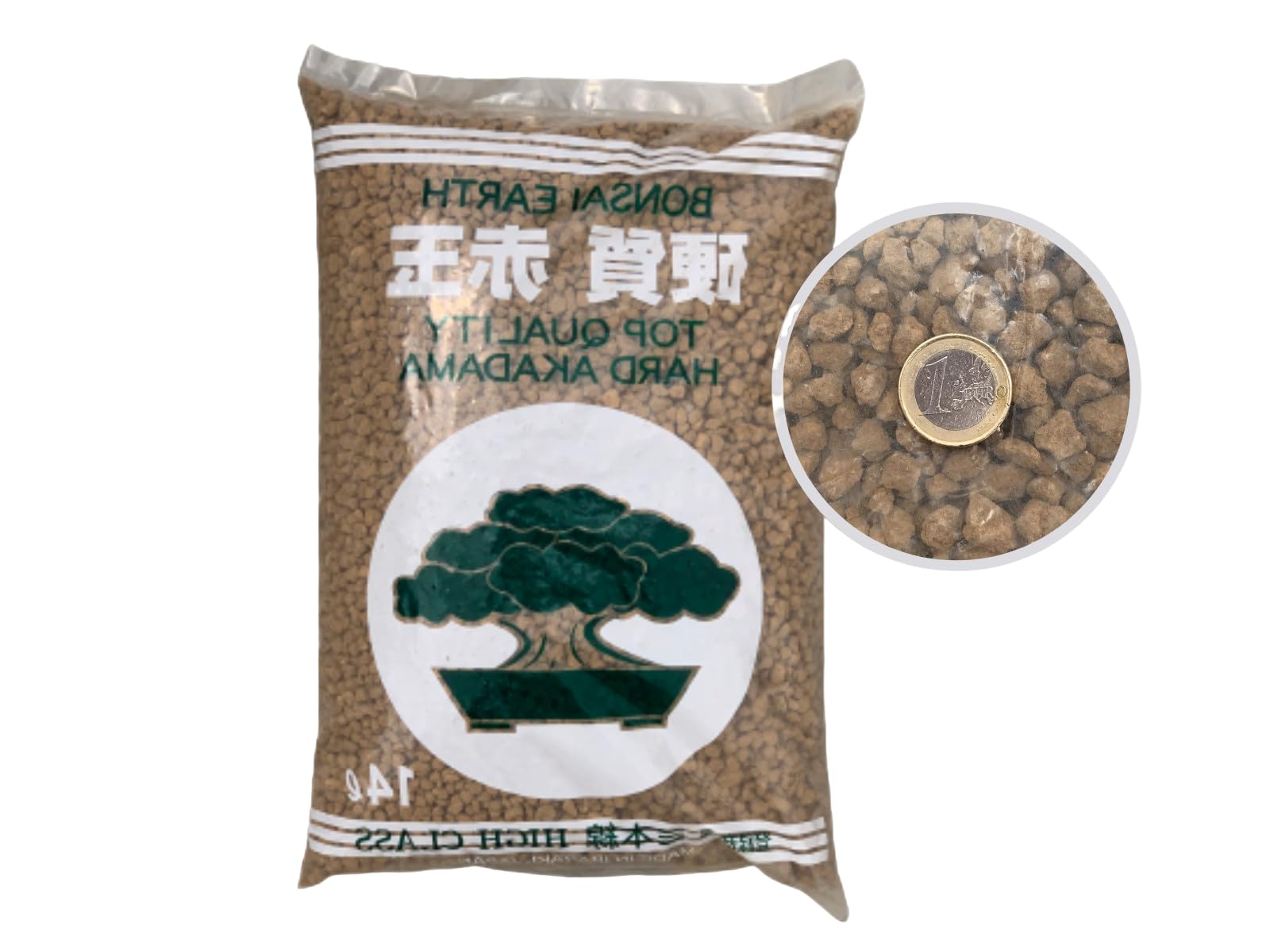 Sustrato Akadama Ibaraki Triple Línea (Grano Grueso) (5-8mm) 14L Sustrato Hecho de Arcilla procedente de Japón específico para su Uso en el Cultivo de bonsáis