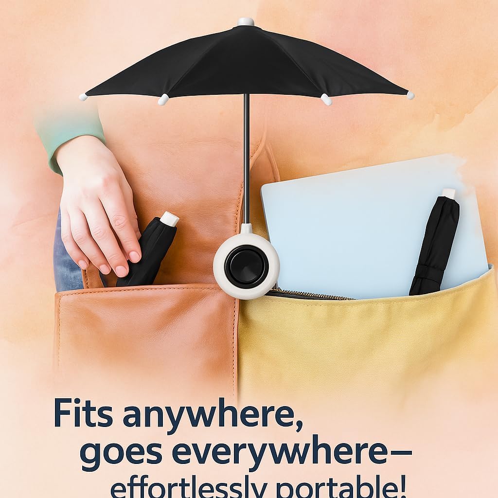 Magnetic Phone Umbrella For Sun, Umbrella for iPhone 15 14 13 12 Pro Max Plus, Smart Phone Sun Shade Shield with Bendable Design, Against Outdoor Bright Sunlight Anti-Glare Anti-Reflect