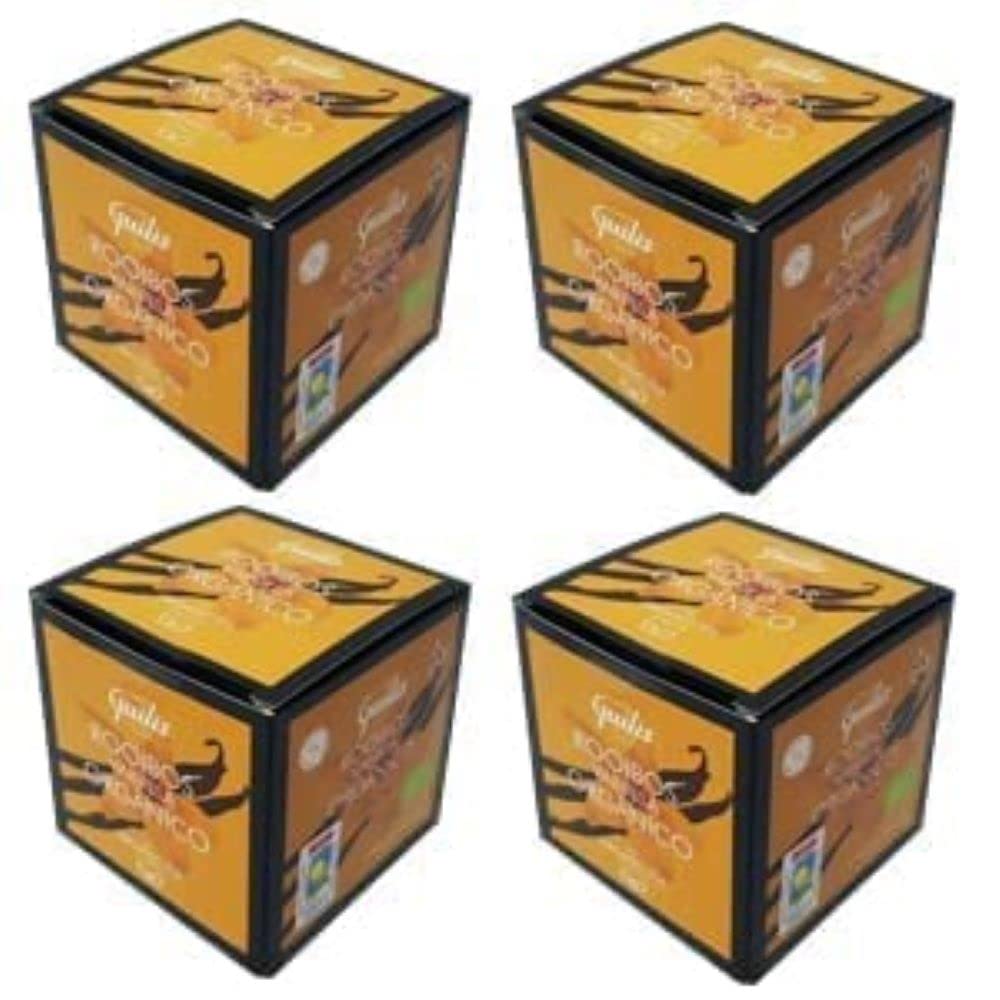 CAFES GUILIS DESDE 1928 AMANTES DEL CAFE Rooibos Orgánico de Vainilla en Hoja Caja 15 Pirámides - Pack 4