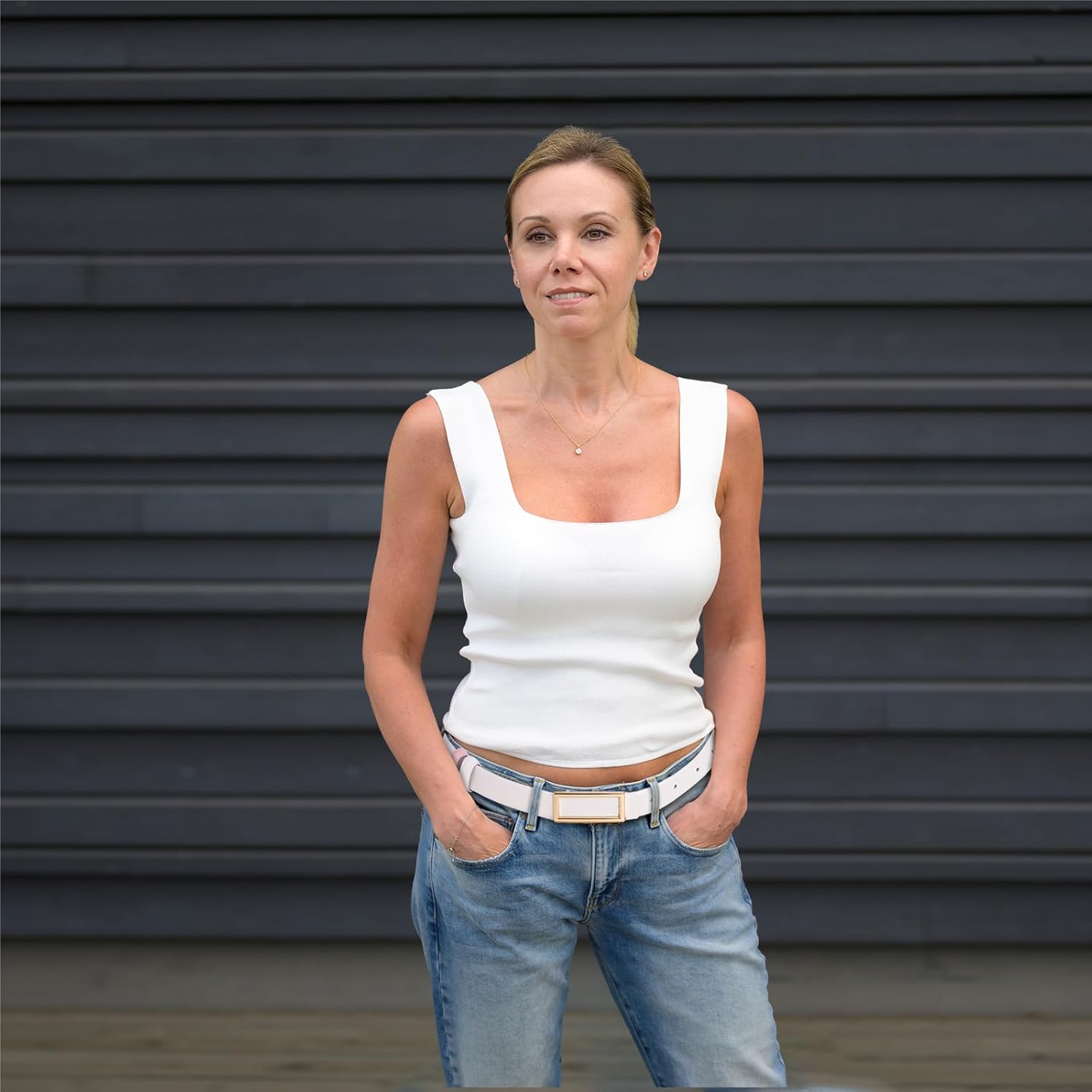 Womens Belt Reversible Leather Belt Skinny Thin Fashion Designer Waist Belts for Jeans Pants Dresses - Image 7