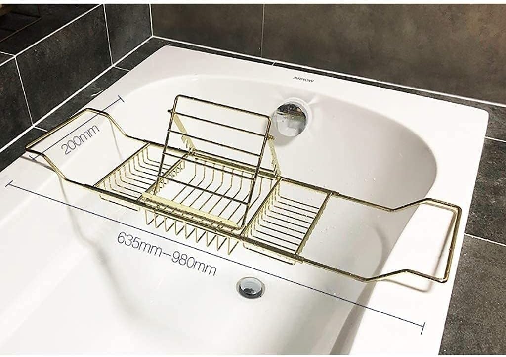 Bath Cover Bathtub Stand Telescopic Bathroom Shelf Non-Slip Multifunction Bathroom Shelf Bathing Bracket Bathtub Shelf Foldable Bathtub Cover Bathtub Tray