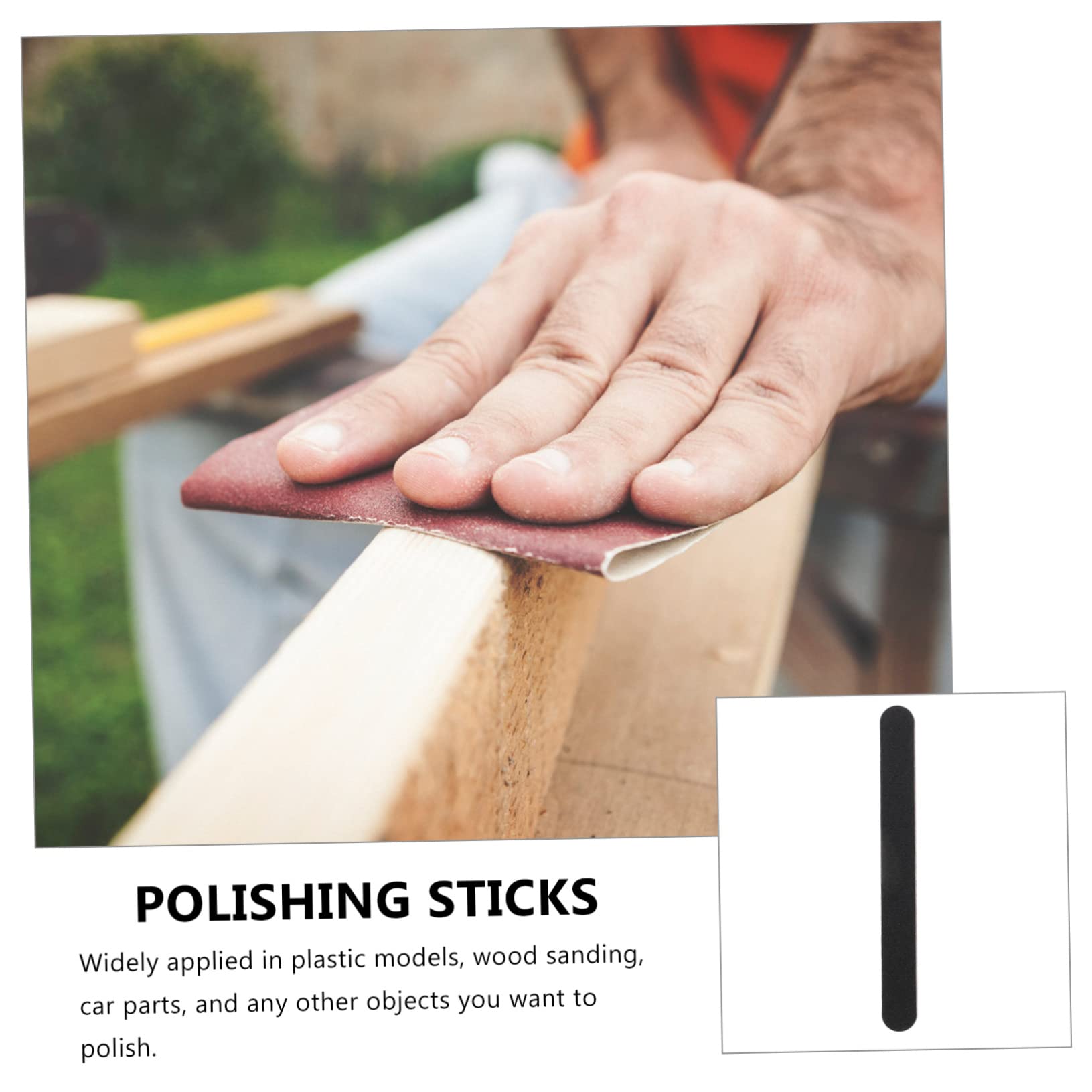 Gatuida 10pezzi Bastoncini Levigatura Modello Doppi Lati Grana Per Plastica Legno Multiuso Resistente e Leggero Strumenti Levigare Manuale Polishing Sticks
