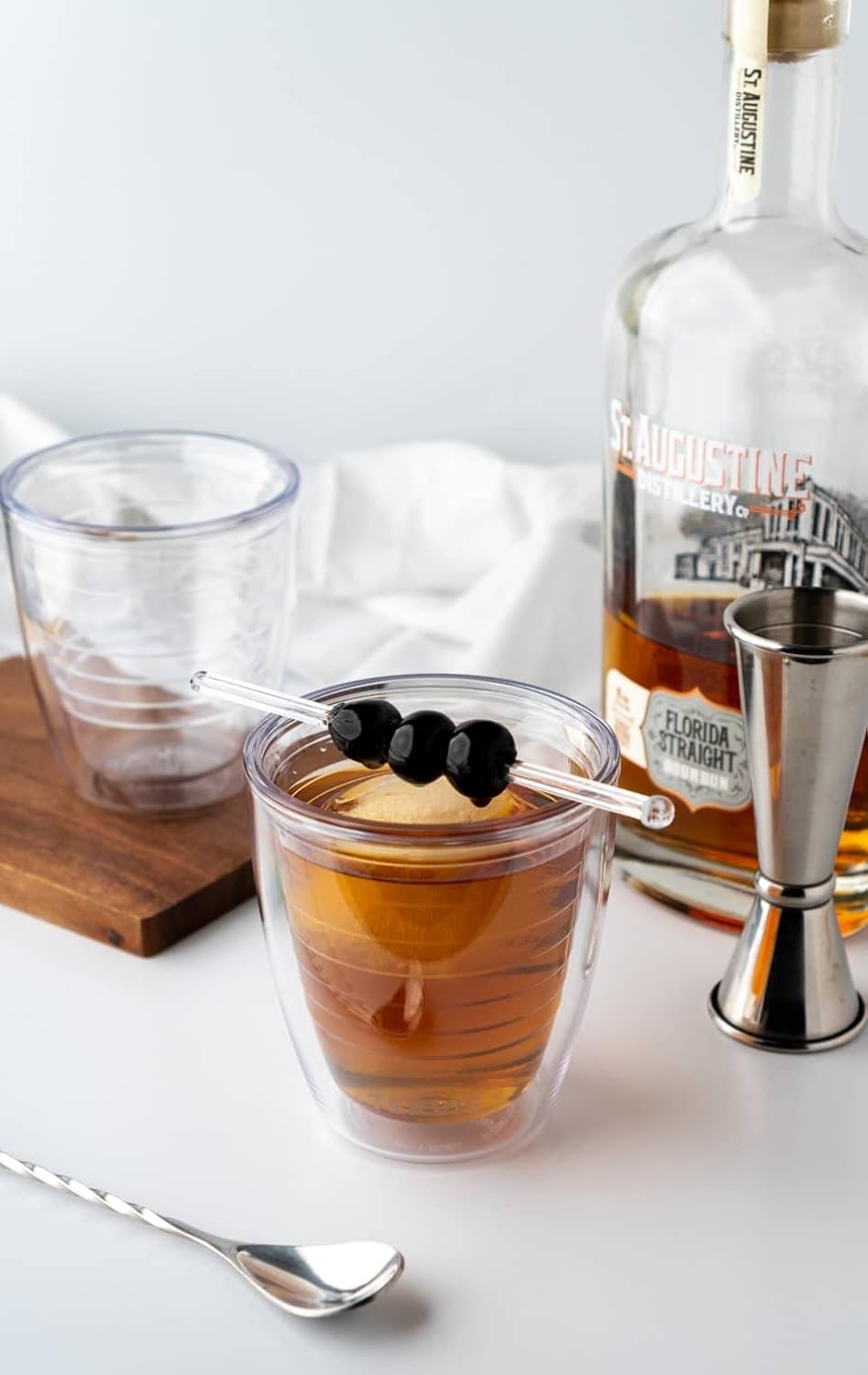 Tervis Clear & Colorful Tabletop 12oz Made in USA Double Walled Insulated Tumbler Travel Cup Keeps Drinks Cold & Hot, 12oz - 4pk, Clear - Image 3