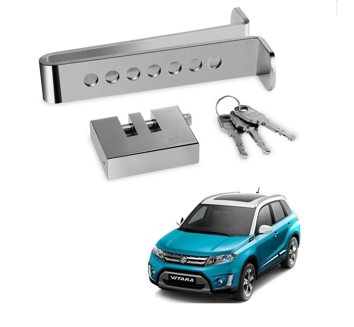 Kozdiko Car Stainless Steel Pedal Lock Rod or for Brake Clutch Throttle