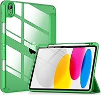 Vista 29 de VIKESI Funda para iPad de 10ª generación 2022, funda de 10.9 pulgadas con parte trasera transparente transparente y cubierta de marco de TPU a