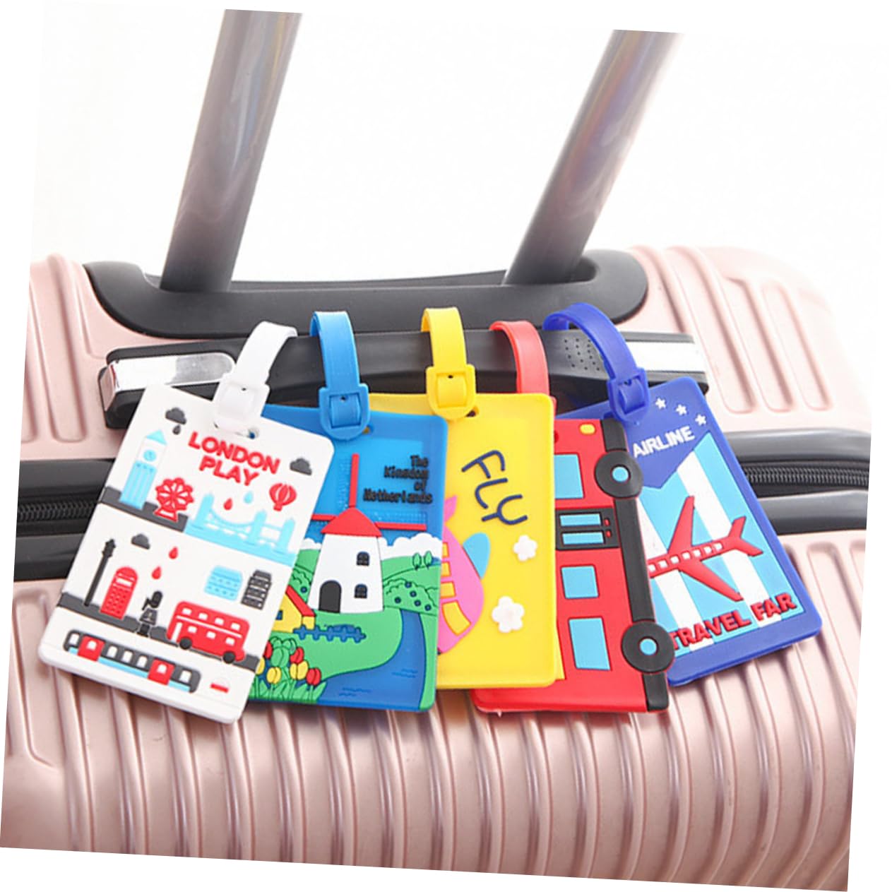LIFKOME 15pezzi Etichette Bagaglio Creative Pvc Da Targhette Colorate Per Valigia Zaino e Bagagli Con Per Identificazione Facile e