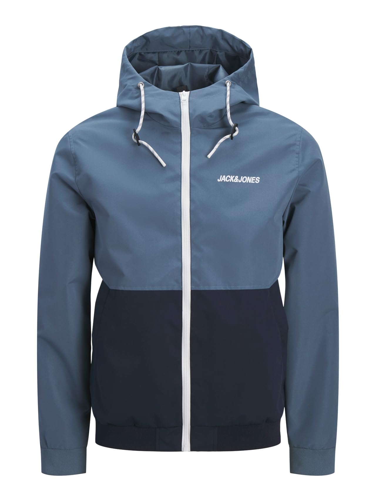 JACK & JONES Men's Jjerush Hood Bomber Noos Softshell Jacket, Blue Mirage, L