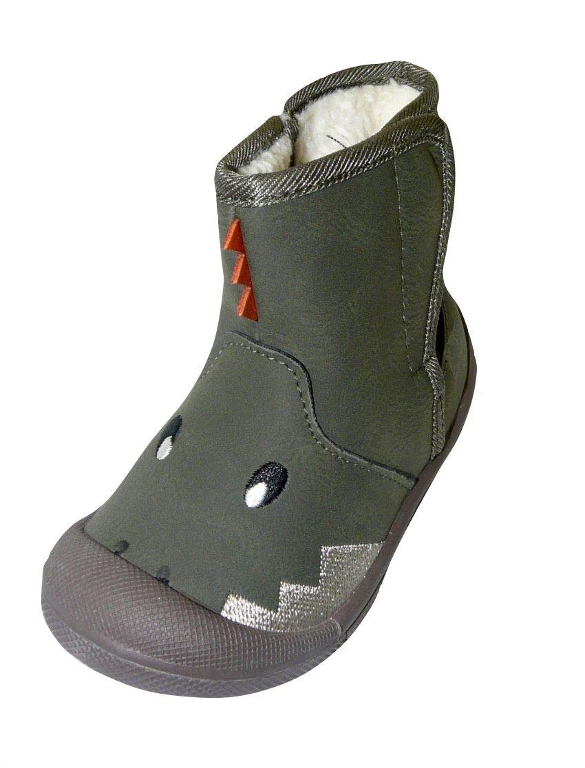Boys Green Crocodile Touch and Close Boots