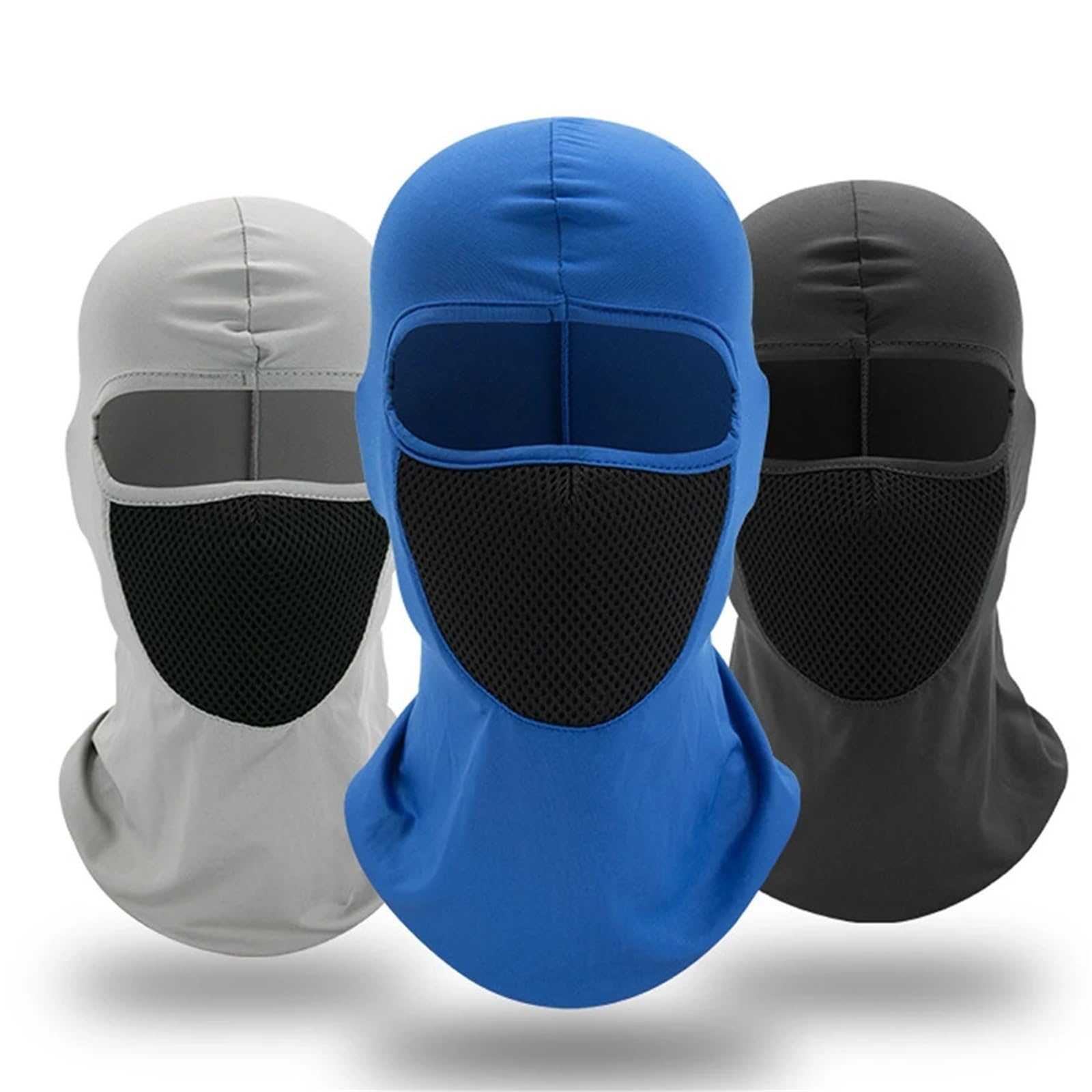 Cagoule Masque De Ski Lot de 2 Masques de Ski for Hommes, Masque de Ski intégral, Cache-Cou, Masque de Moto, Couvre-Chef de Protection pour Le Ski(Light Blue)