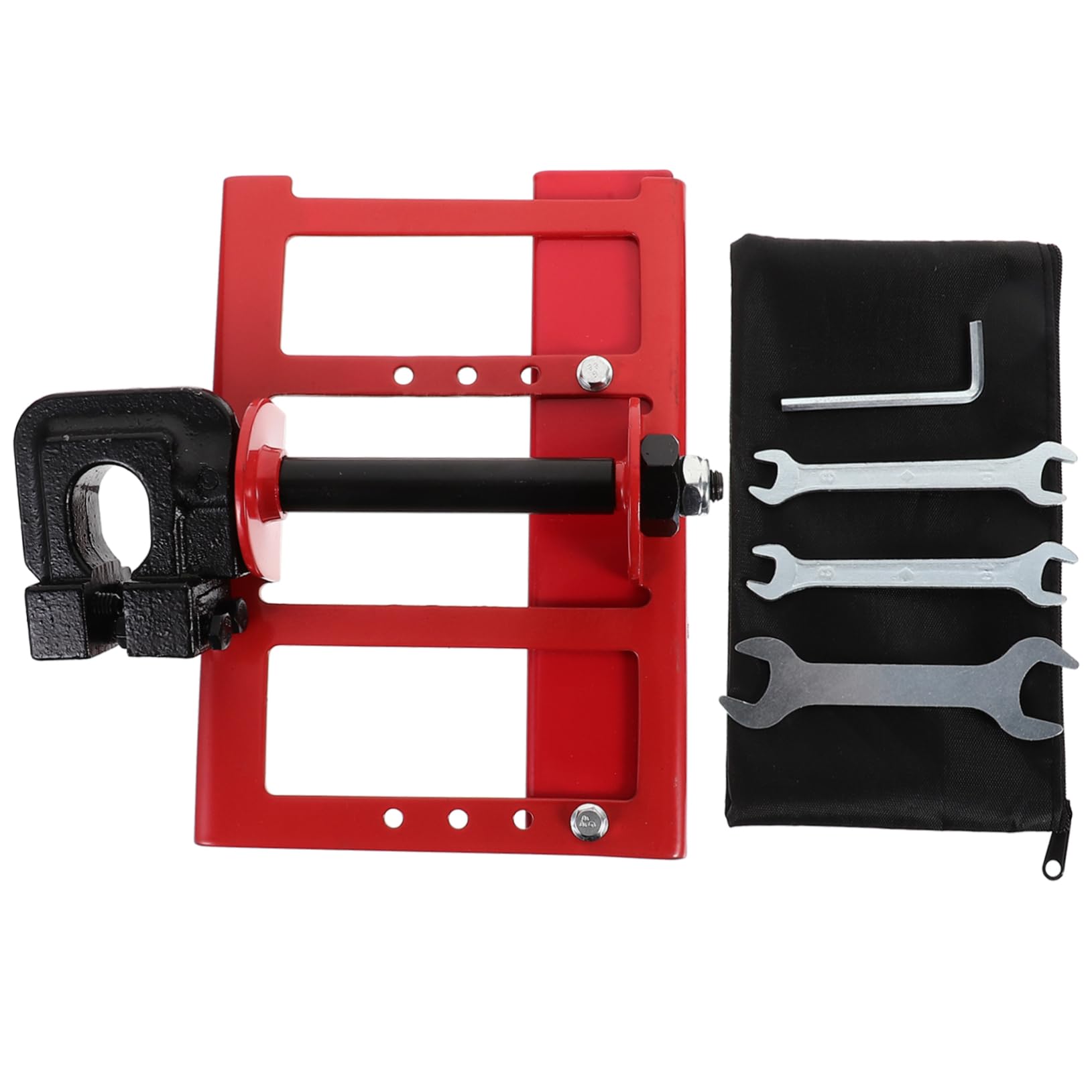 Guida Verticale Regolabile per Motosega Mini, Kit in Acciaio Leggero, Leggera e Facile da Installare per Lavorazione Legno | Taglio in Verticale, Rosso, per Falegnami e Carpentieri, Attrezzo Leggero per Lavorare Legno