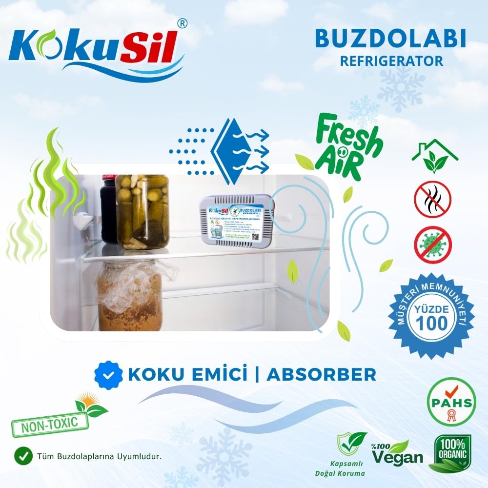 Kokusil Buzdolabı Koku Giderici ve Koku Emici
