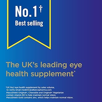 MacuShield Original+ Capsules - 30 Day Pack, Eye Health Food Supplement containing Lutein, Zeaxanthin and Meso-zeaxanthin, as Well as Vitamin B2 which Supports Normal Vision