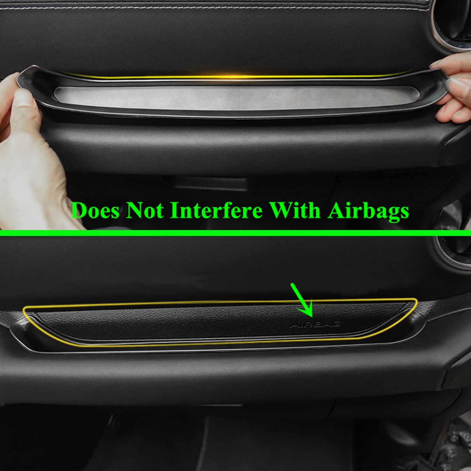 GrabTray Interior Storage for Jeep Wrangler JL Passenger Storage Tray Fits 2018 2019 2020 2021 2022 2023 JLU Sports Sahara Freedom Rubicon X & Unlimited Interior Accessories