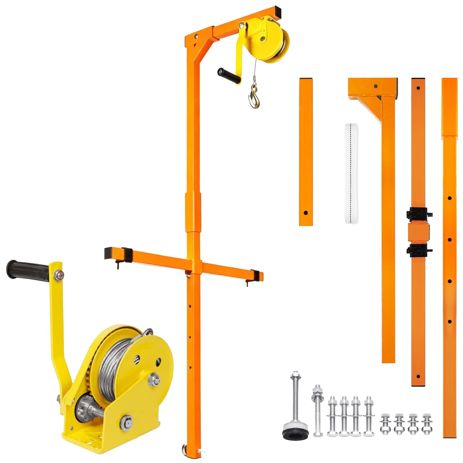 Outil de levage pour climatiseur avec treuil manuel de 10M et capacité de 150 kg