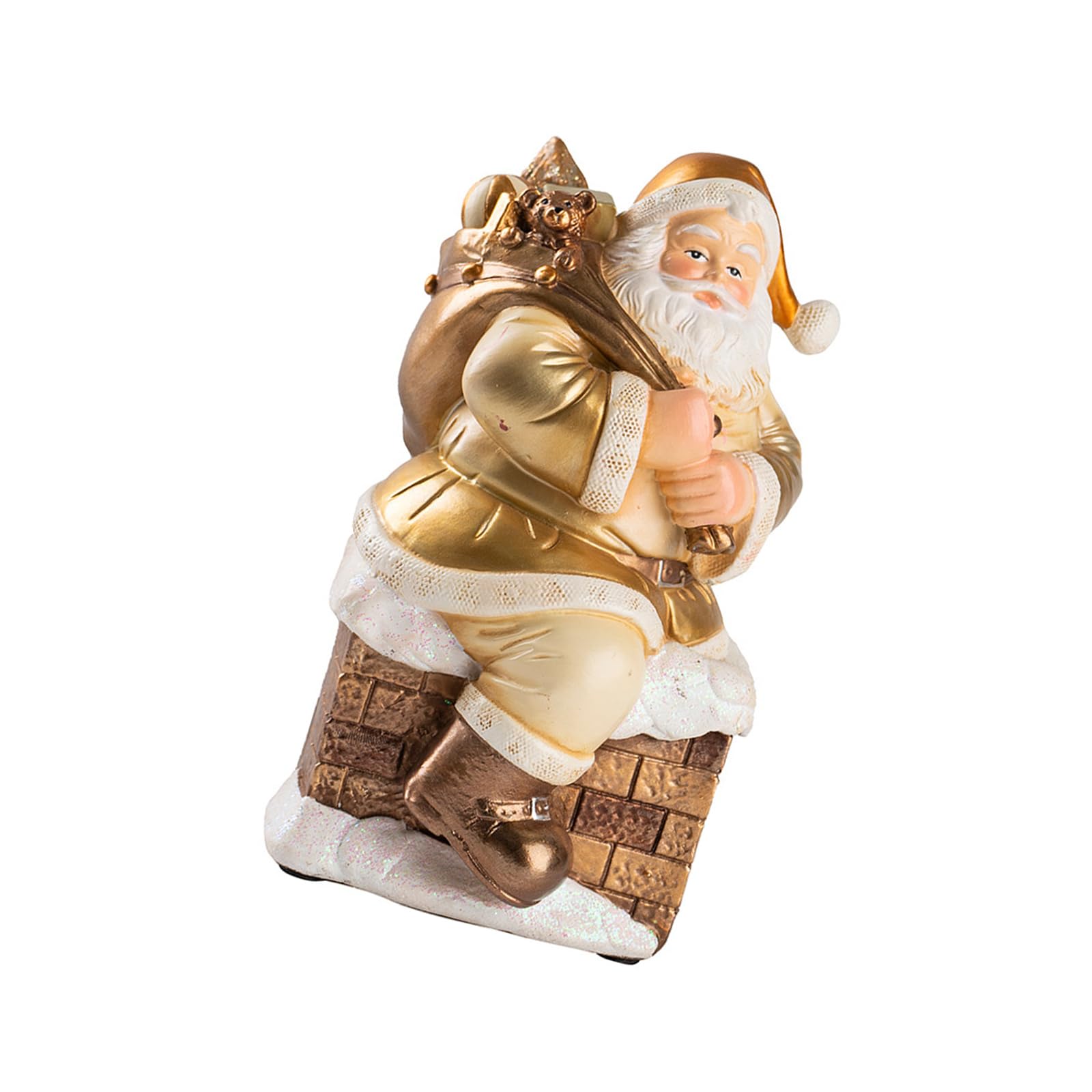 Kalttoy Christmas Santa Clauses Figurine, Resin Santa Clauses Statues Table Ornament for Home Table Fireplaces Decorations Christmas Figurine