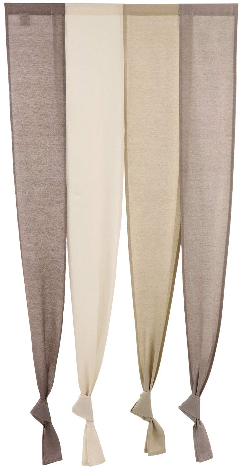Sunnyday Fabric Brown Doorway Curtain Japandi Noren Seine (W33.5' X H78.7')