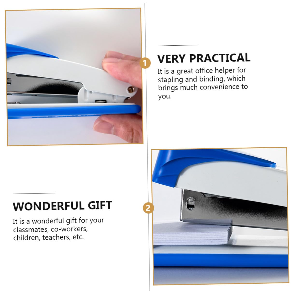 jojofuny 2 set Cucitrice Standard Per Cancelleria Per Carta Ufficio Piccolo Con Punti Metallici Medio Strumento 2 pezzi * 2 Colore Casuale