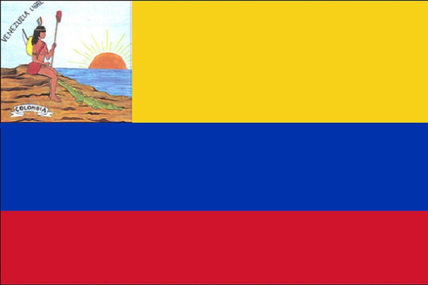 Drapeau Venezuela 1811 grand format emblème historique de l'Independencia
