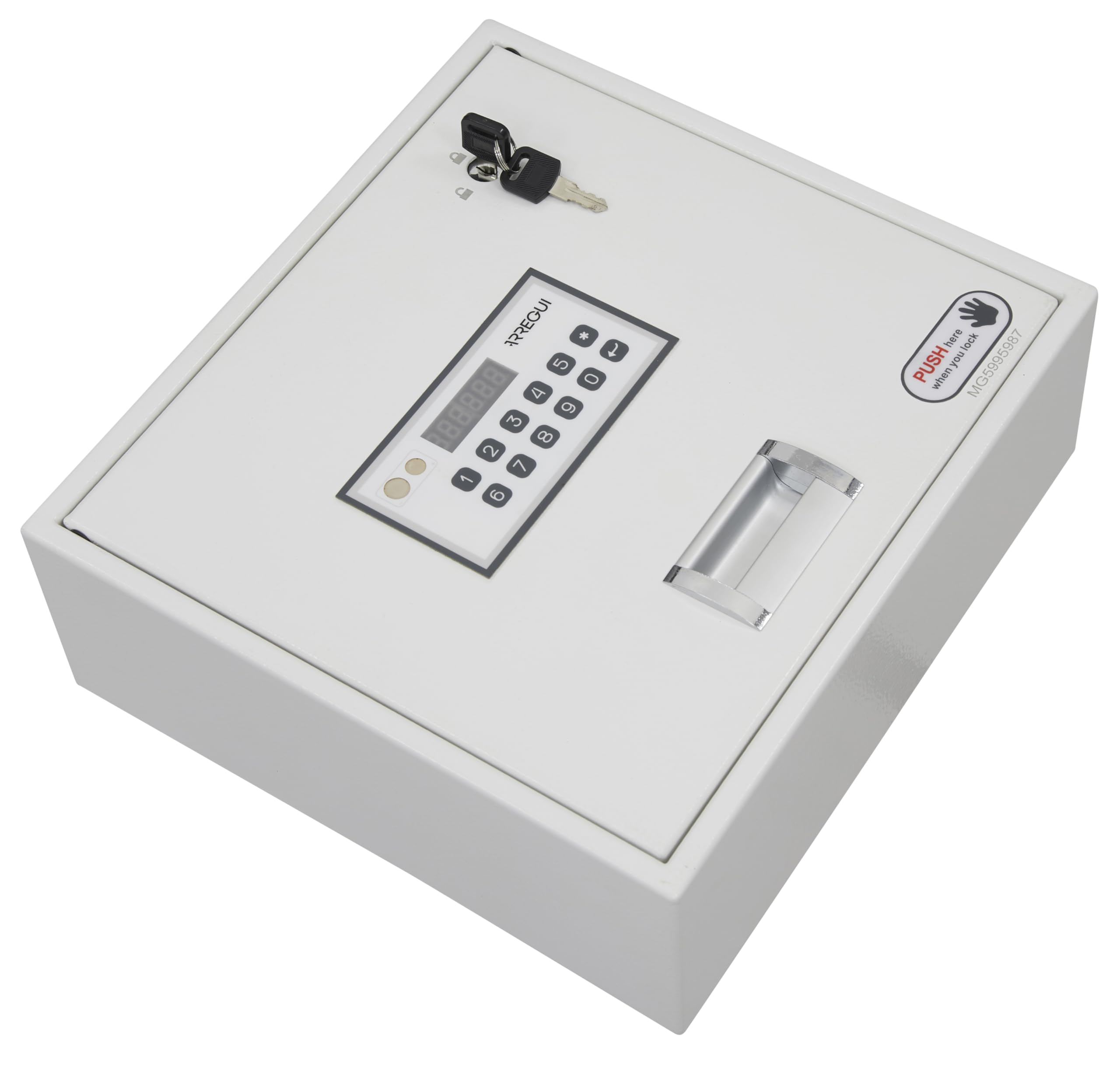 ARREGUI Magna 592000 Cassaforte nascosta nel pavimento dell'armadio | Nascondi per soldi a casa | Cassaforte Camuffata per la casa con codice | Cassetta di sicurezza elettronica | 11x31x29 cm | 5L