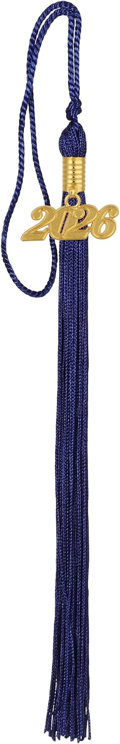 Newrara Graduation Tassel with Year Charm 9-inch (Royal)