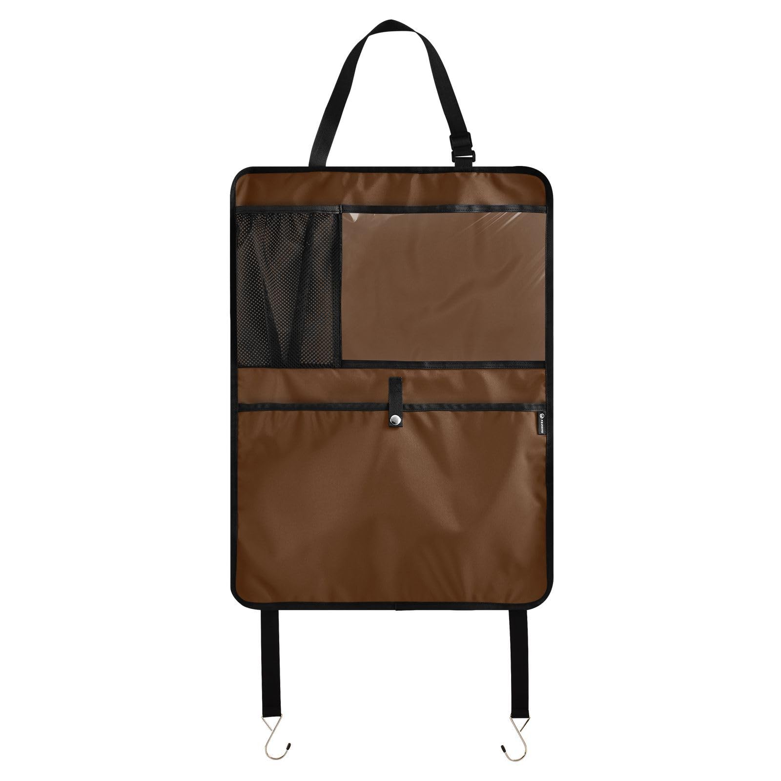 ODAWA Coconut Brown Seat Back Organizer Vehicle Seat Back Organizer Kick Mat, Seat Protectors for Back of Front Seats